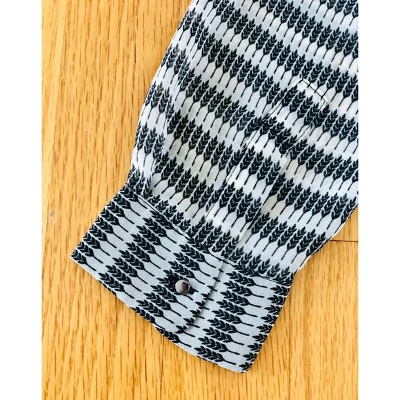 MNG Mango long-sleeved striped black & white dress XS - Picture 3 of 7